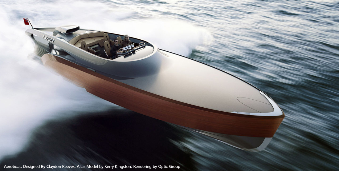 Aeroboat designed by Claydon Reeves, modelled using Alias NURBS Aeroboat designed by Claydon Reeves, modelled using Alias NURBS