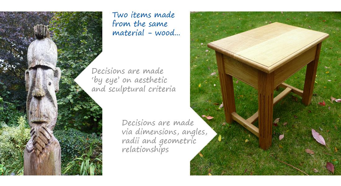 Different ways of working with the same material Different ways of working with the same material